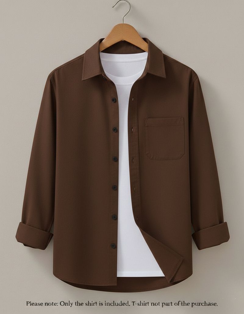 Styles Thief Men Regular Fit Solid Spread Collar Casual Shirt - Image 5
