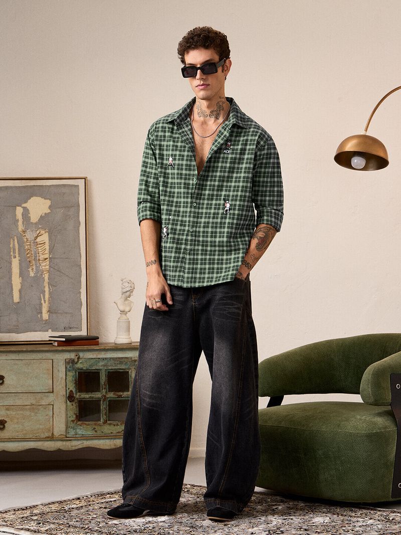 The Souled Store Men Regular Fit Checkered Casual Shirt - Image 8