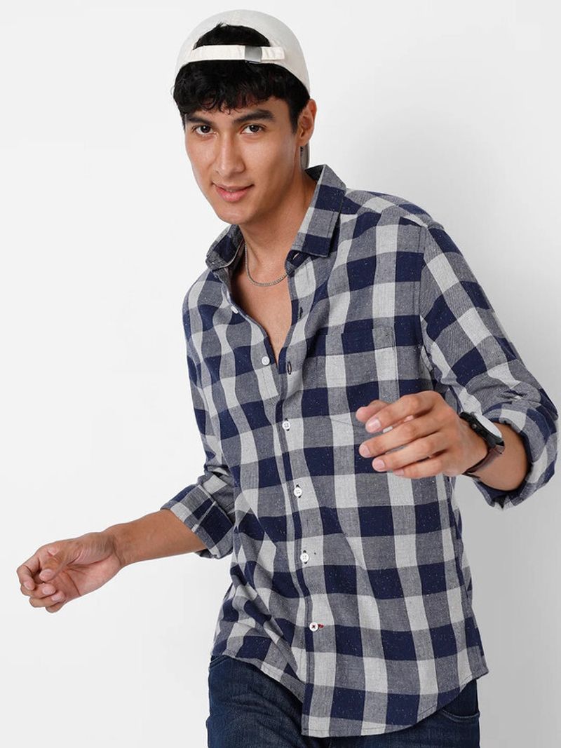 balino Men Regular Fit Checkered Casual Shirt - Image 4