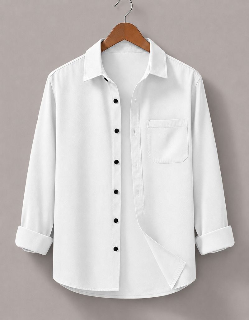 mozero Men Regular Fit Solid Spread Collar Casual Shirt (Pack of 2) - Image 8