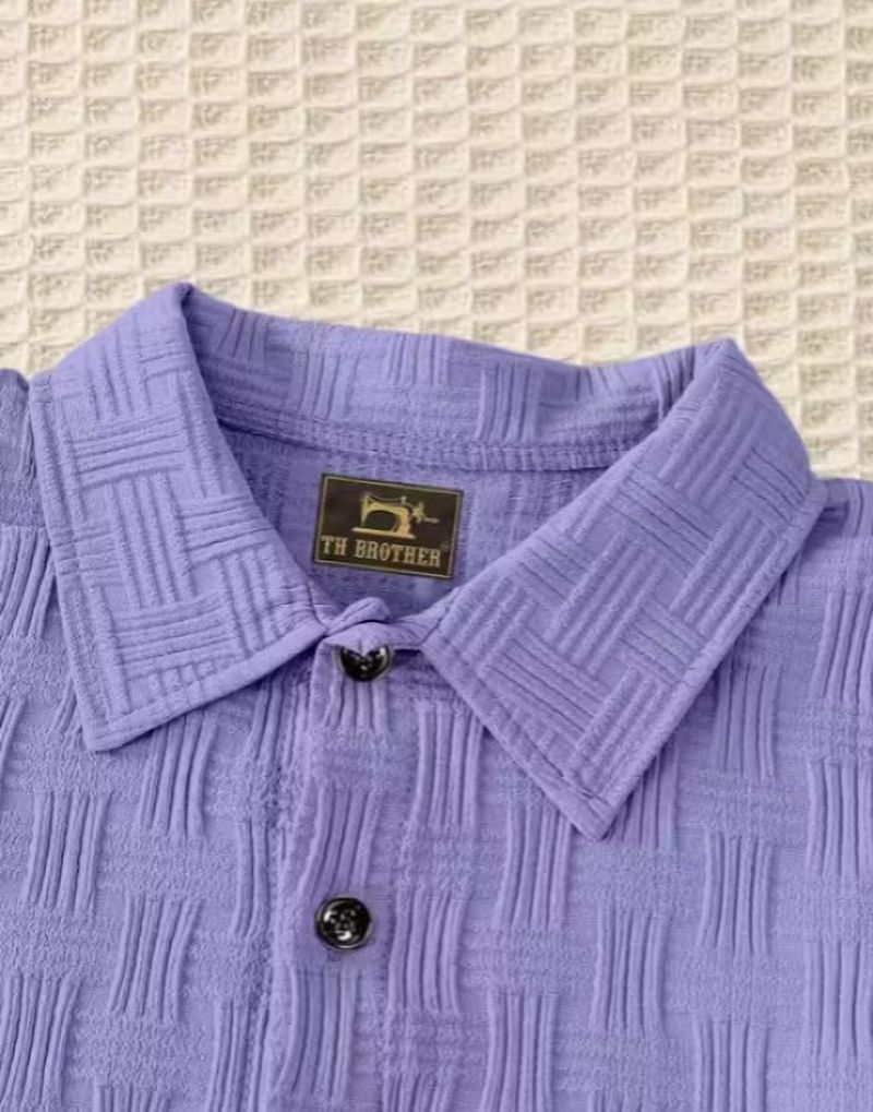 MYCHOICEMENSWEAR Boys Regular Fit Self Design Spread Collar Casual Shirt - Image 7