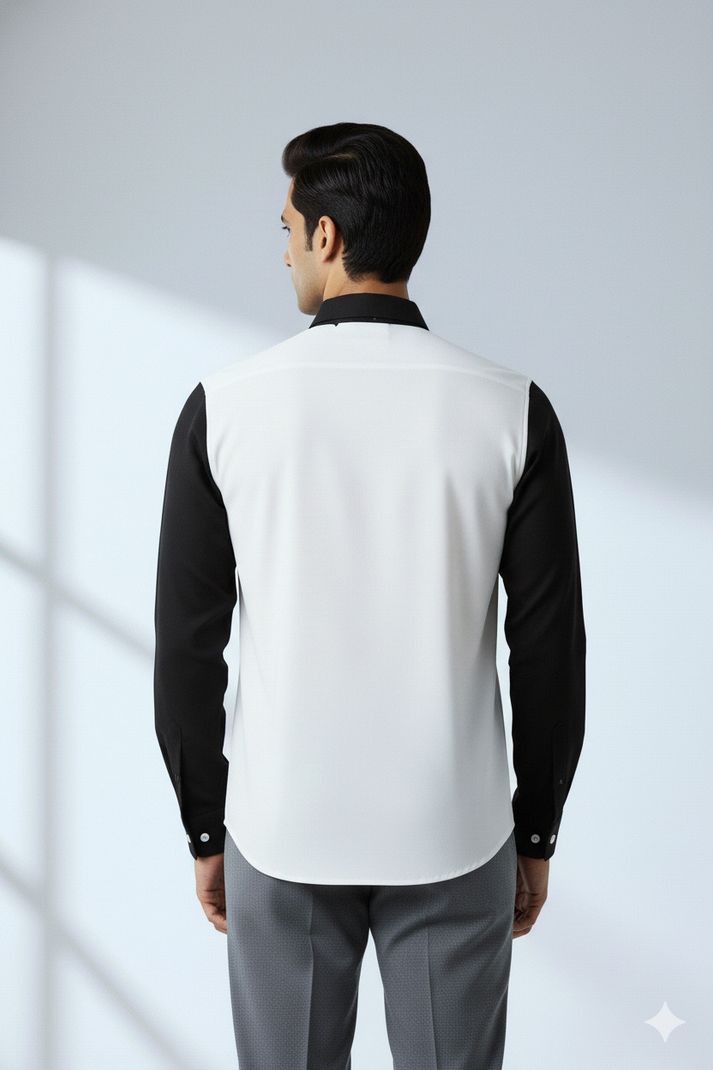 Try This Men Regular Fit Color Block Slim Collar Casual Shirt - Image 4