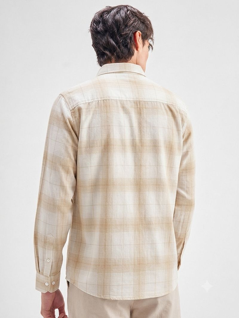 S-LINE Men Slim Fit Checkered Casual Shirt - Image 6