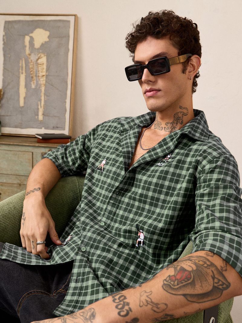 The Souled Store Men Regular Fit Checkered Casual Shirt - Image 7