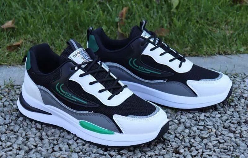 Zsyto Sneakers For Men (Green, Grey, Black , 8) - Image 7