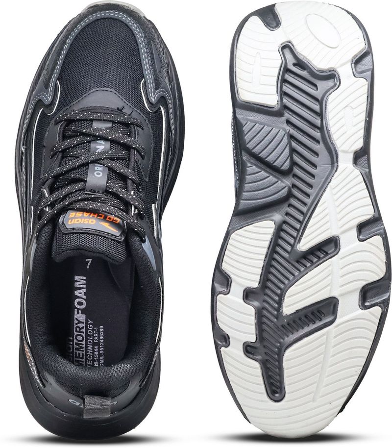 Asian BOSS-21 Running Shoes Men Black 9 - Image 6