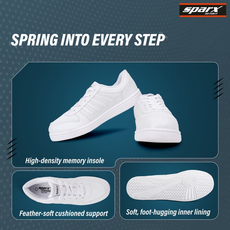 Sparx SM 439 White Sneakers for Men (Size 7) - Image 8