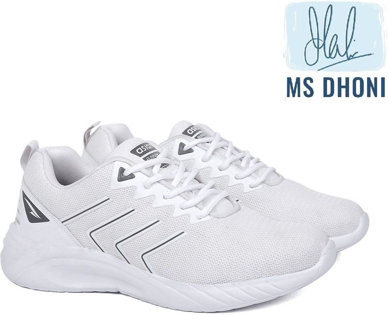 Asian Battle-05 Running Shoes for Men (White, Grey, 9) - Image 8