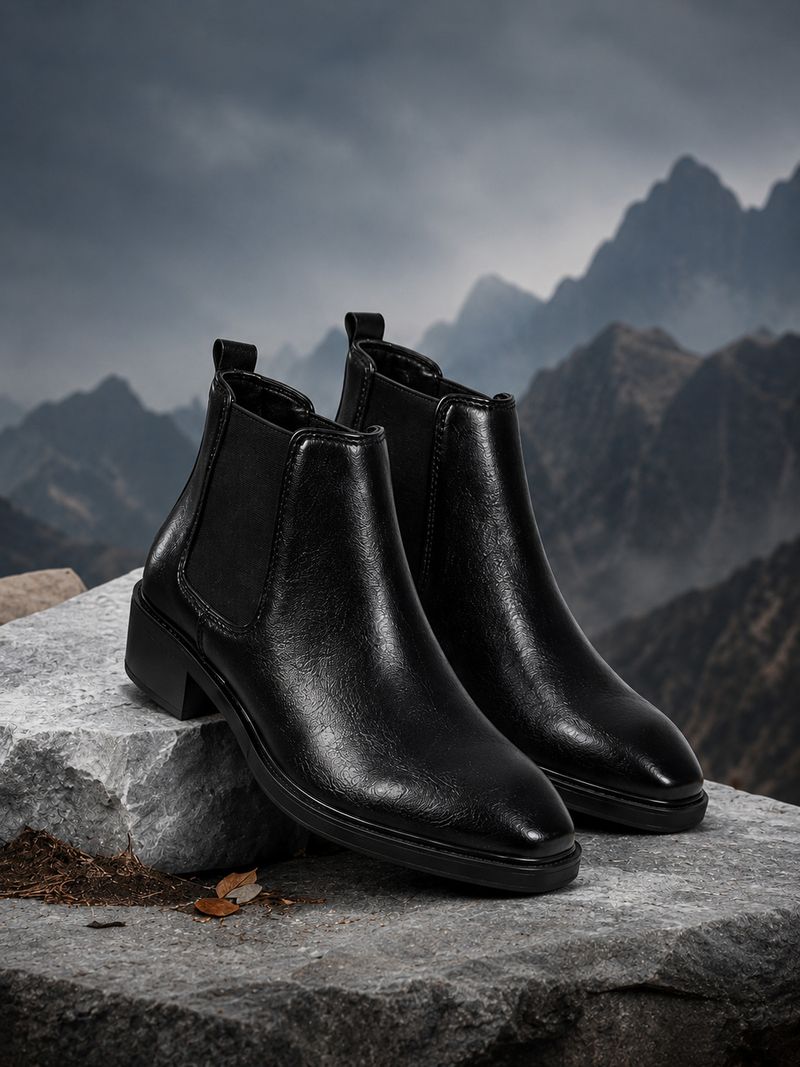 Kraasa Boots For Men (Black , 8) - Image 6