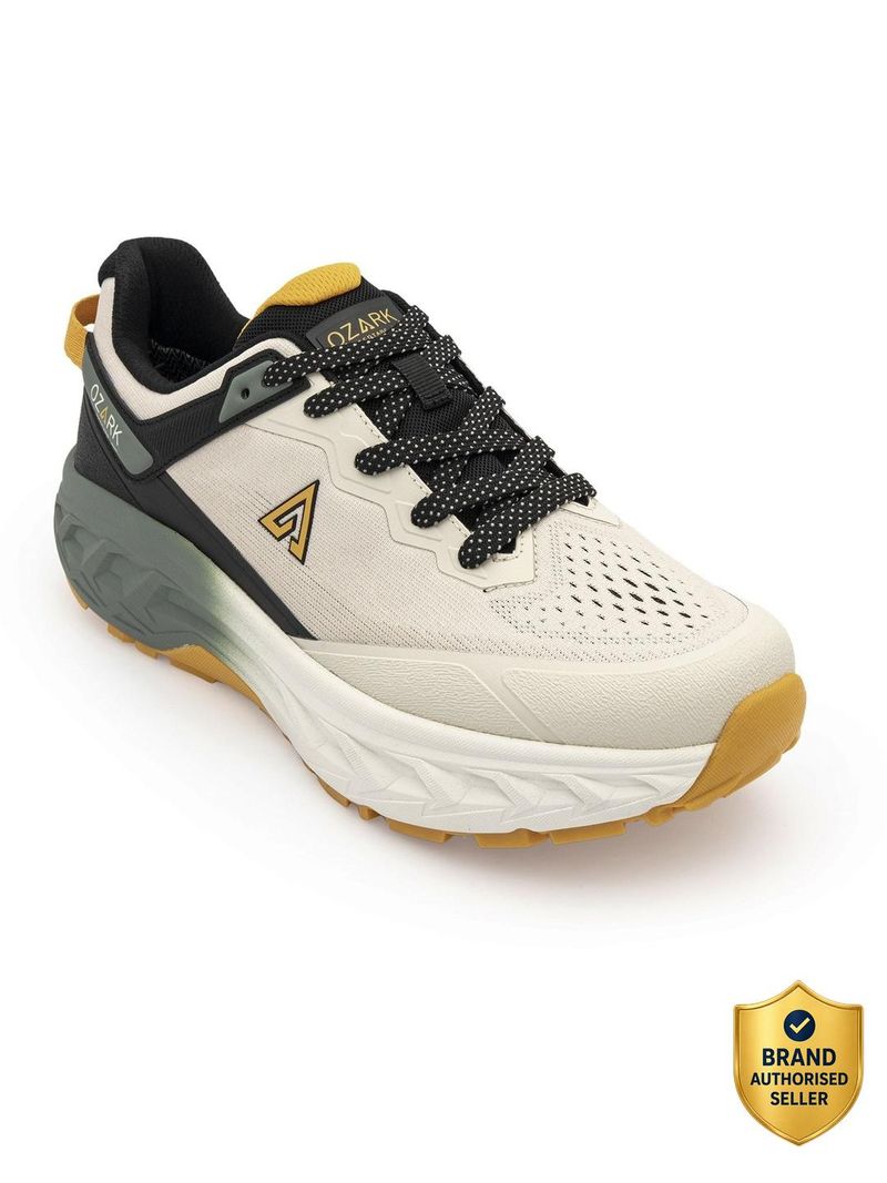 RED TAPE Ozark Outdoor All-Terrain Performance Running Shoes For Men (White, Green , 6) - Image 5