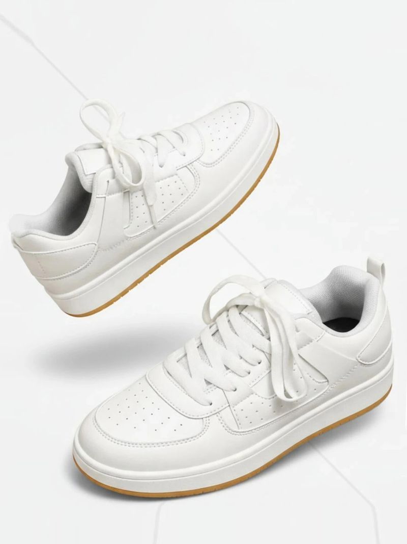 AMIFAA Men's Casual Sneakers, White, Size 9 - Image 8