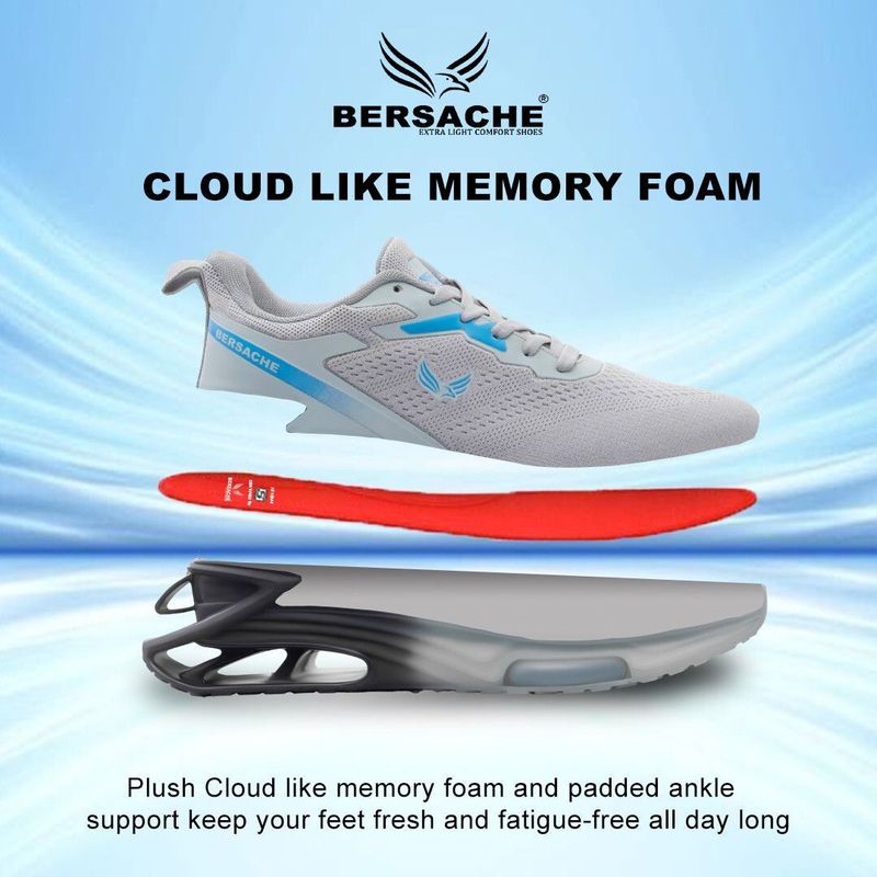 BERSACHE Premium Sports ,walking,Gym,cricket, Trending Running Shoes For Men's Walking Shoes For Men (White , 10) - Image 7