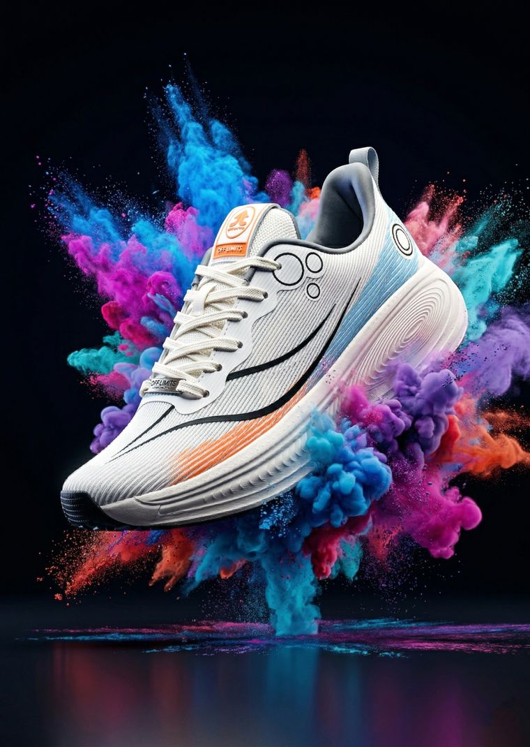 OFF LIMITS KRYPTON Running Shoes For Men (Off White, Blue, Orange , 11) - Image 5