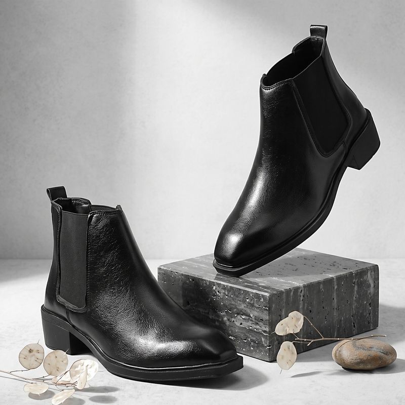 Kraasa Boots For Men (Black , 8) - Image 5