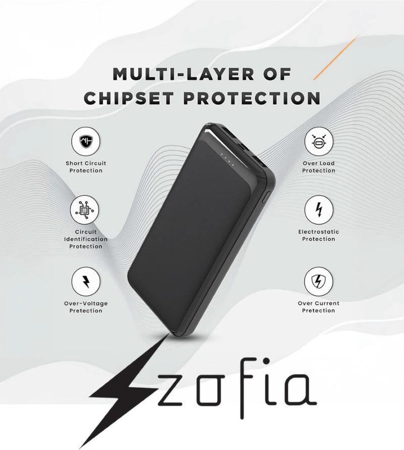 zofia 15000 mAh 22.5W Power Bank (Black) - Image 3