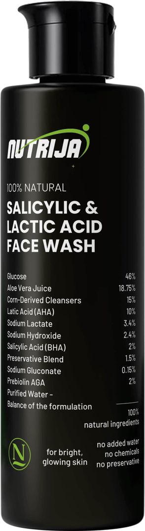 NutriJa Salicylic & Lactic Acid 10% Face Wash, 100ml - Image 5