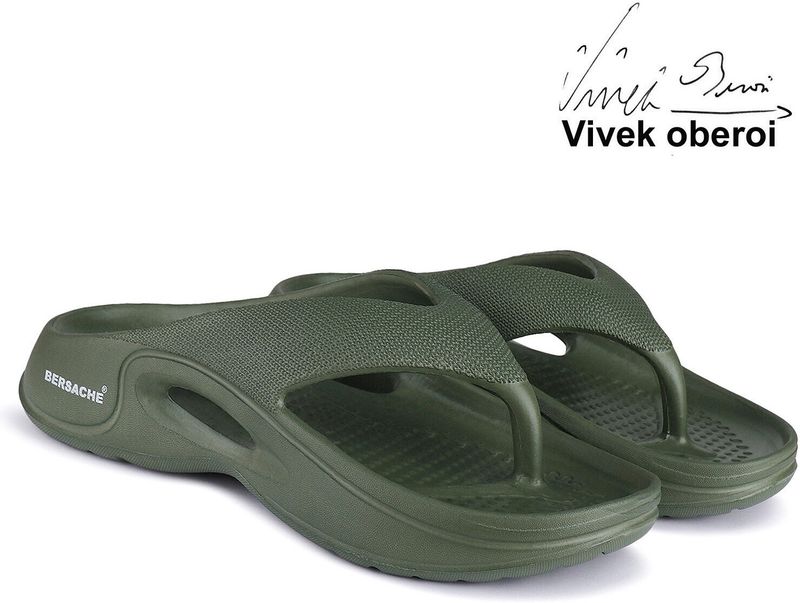 BERSACHE Men Slides (Green , 10) - Image 7