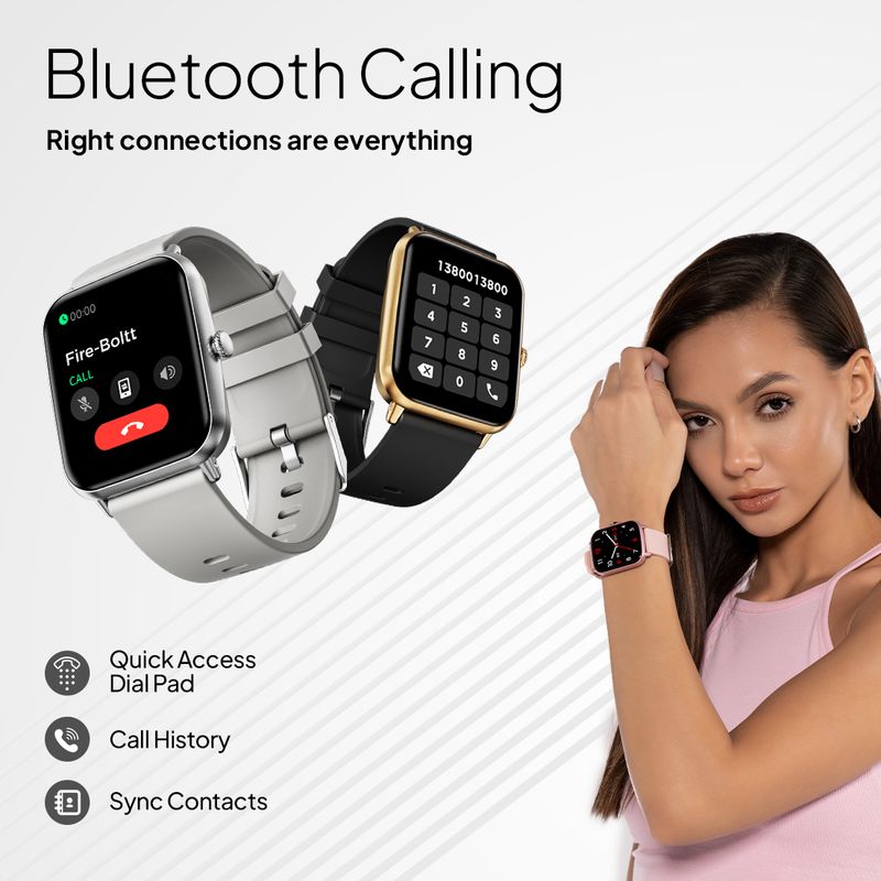 Fire-Boltt Ninja Calling Pro Plus 46.5mm Smartwatch, Silver - Image 7