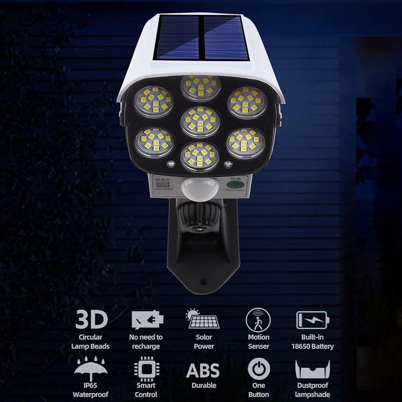 Shikshapatri শিà¦à§à¦·à¦¾à¦ªà¦¾à¦¤à§à¦°à§ Solar Security Camera Light, Motion Sensorâ 3 Modes,Waterproof Outdoor LED Light সà§à¦²à¦¾à¦° লাà¦à¦ সà§à¦ (à¦à¦¯à¦¼à¦¾à¦² মাà¦à¦¨à§à¦à§à¦¡ 1 à¦à¦° পà§à¦¯à¦¾à¦) - Image 5