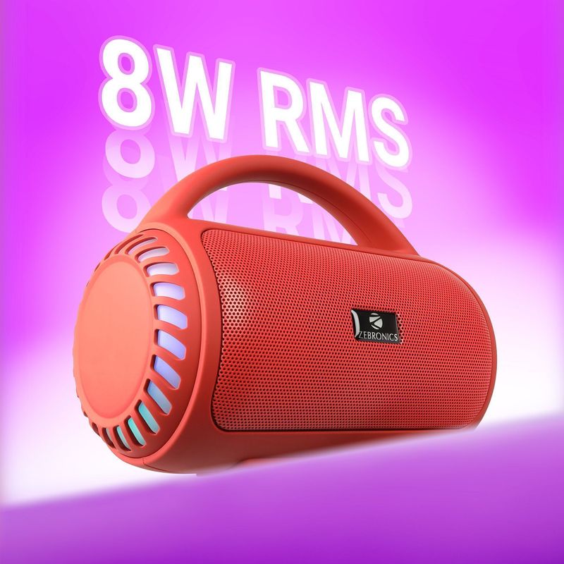 ZEBRONICS County 5 Plus 8W Bluetooth Speaker (Red) - Image 6