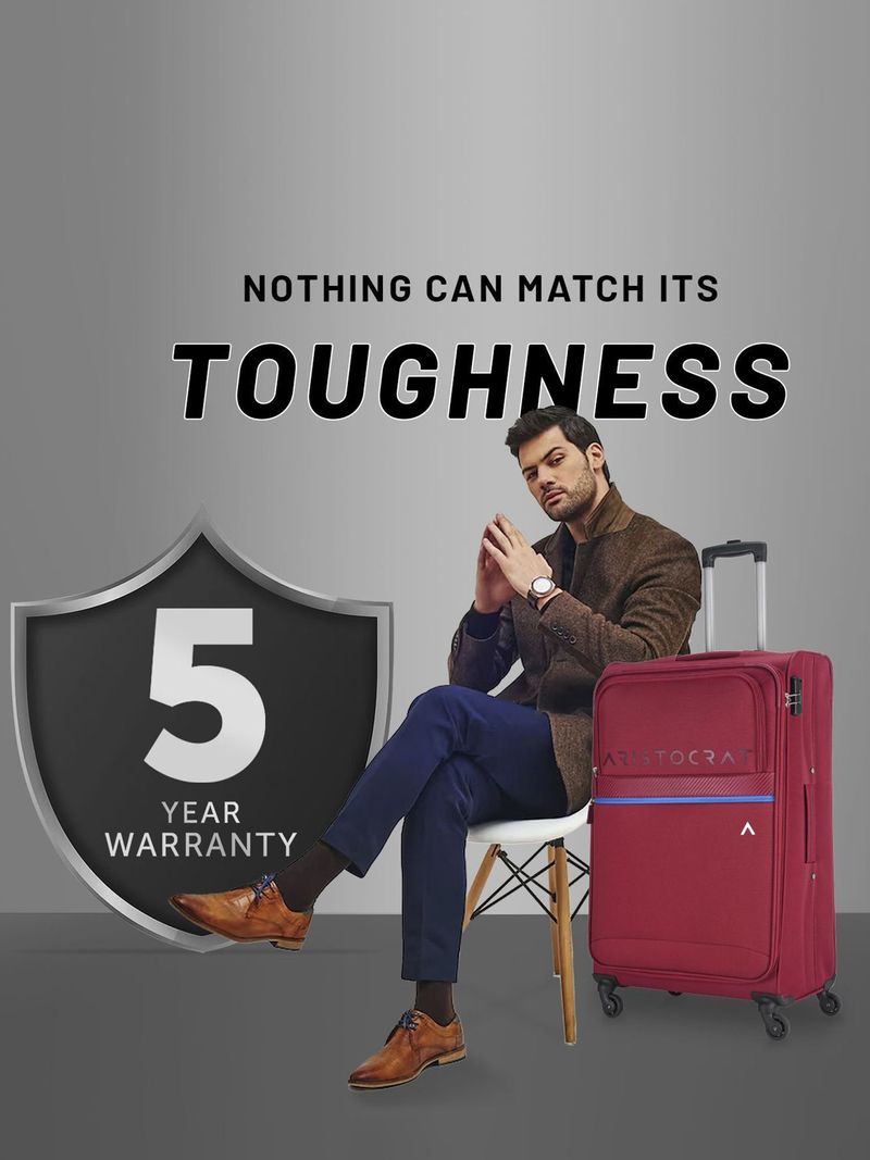 Aristocrat Large Check-in Suitcase 79cm 4-Wheels Red - Image 7