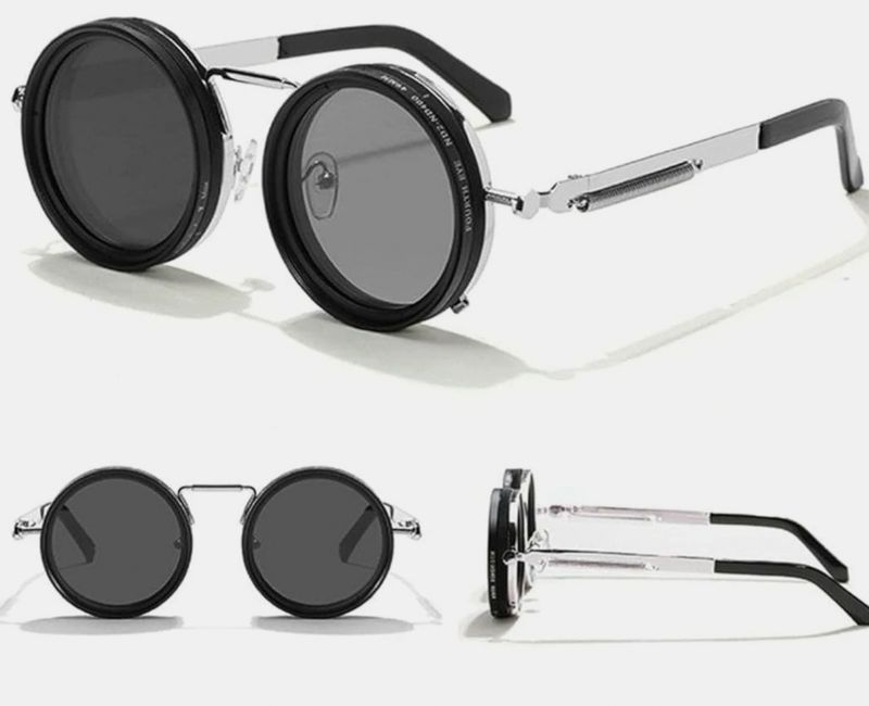 Vayu Photochromatic Lens, UV Protection Round Sunglasses (Free Size) (For Boys & Girls, Black) - Image 3
