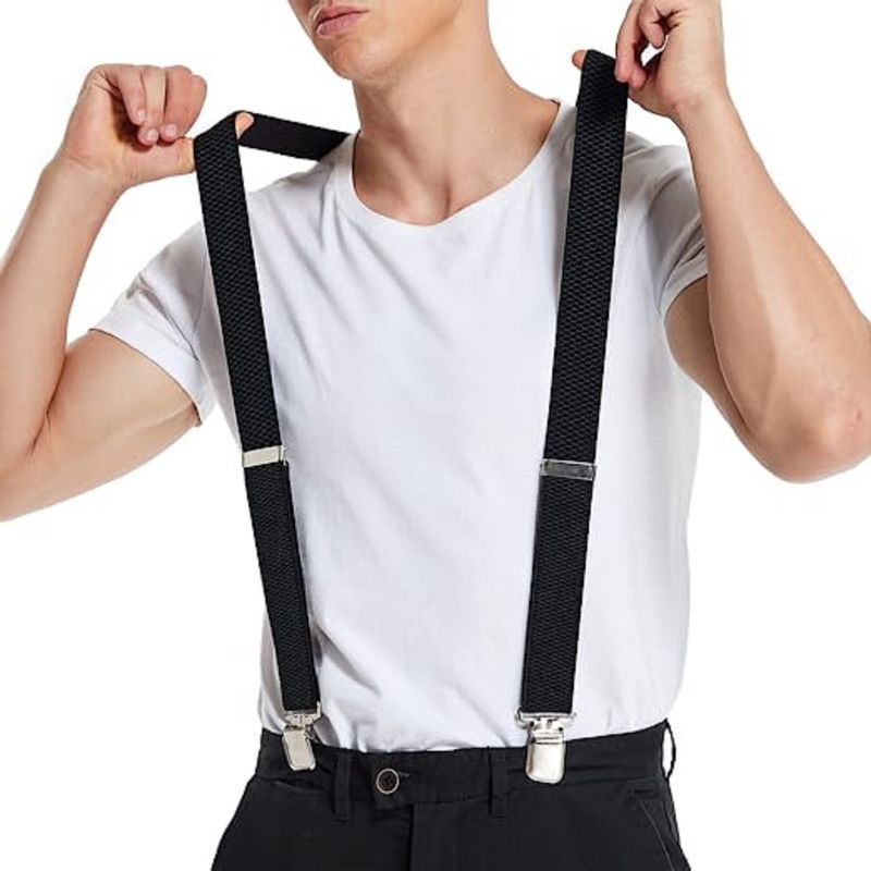 Yeahmom Y- Back Suspenders for Men (Black) - Image 5
