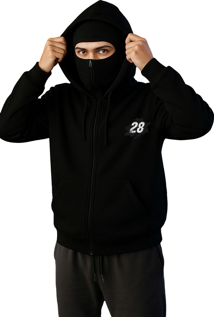 JUGULAR Men Full Sleeve Printed Hooded Sweatshirt - Image 5