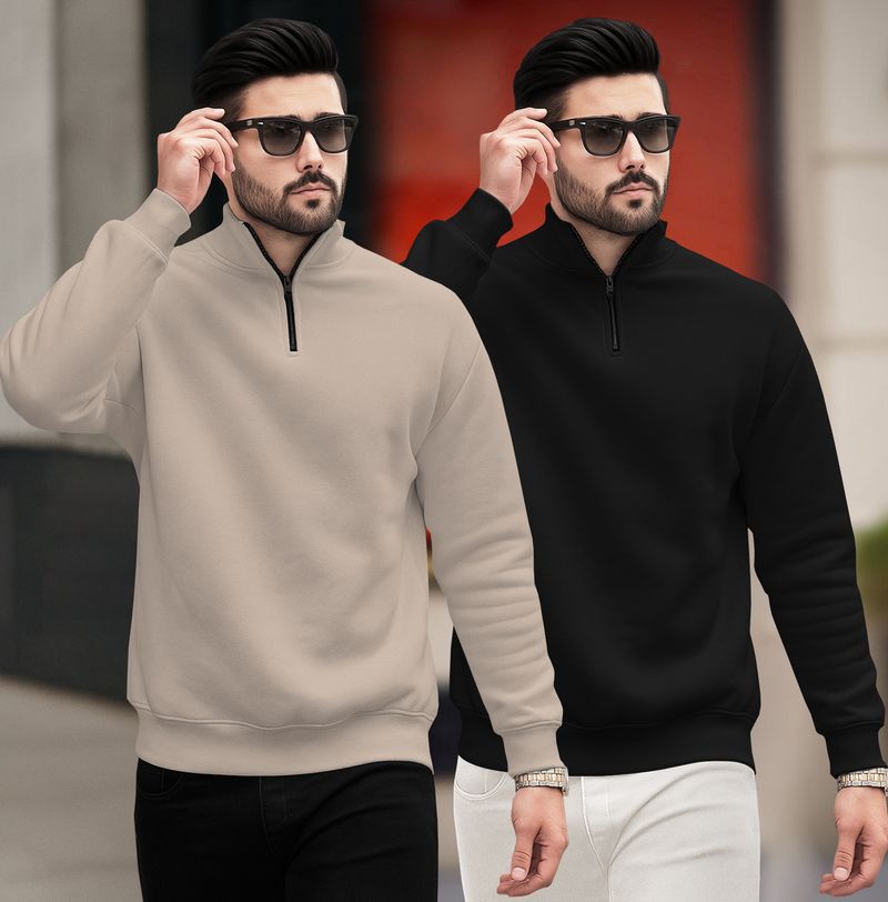 TRIPR Men Full Sleeve Solid Sweatshirt - Image 8