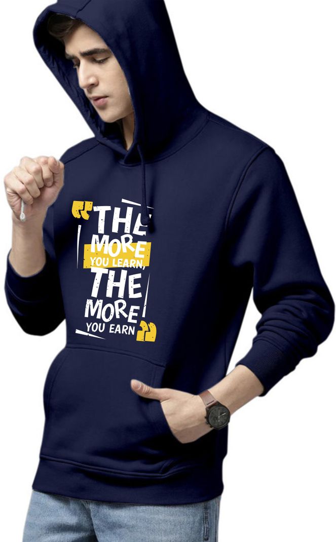 WOOSTRO Men Full Sleeve Printed Hooded Sweatshirt - Image 6