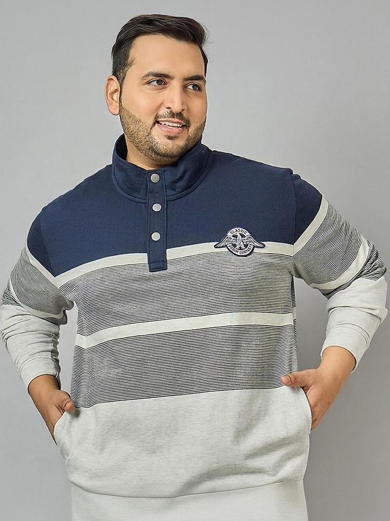 Austivo Men Full Sleeve Striped Sweatshirt - Image 5