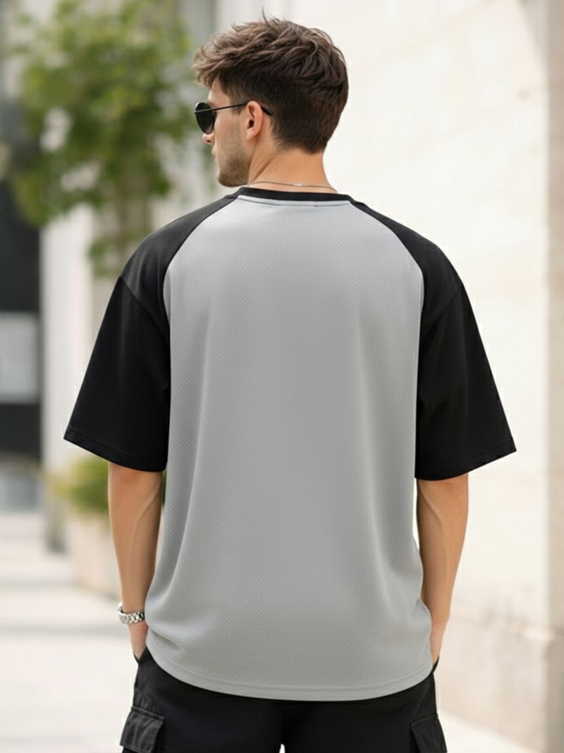 Leotude Men Printed Round Neck Cotton Blend Multicolor T-Shirt - Image 6