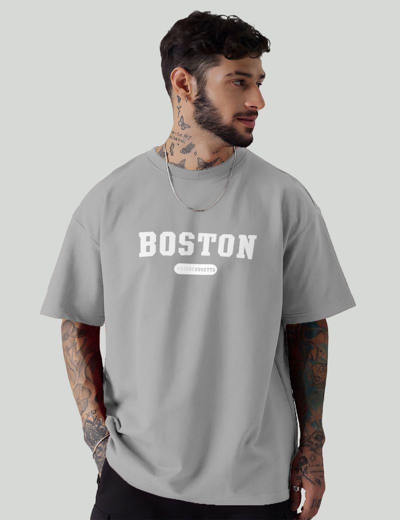 Force Pack of 3 Men Printed Round Neck Cotton Blend Blue, Grey, Light Blue T-Shirt - Image 7