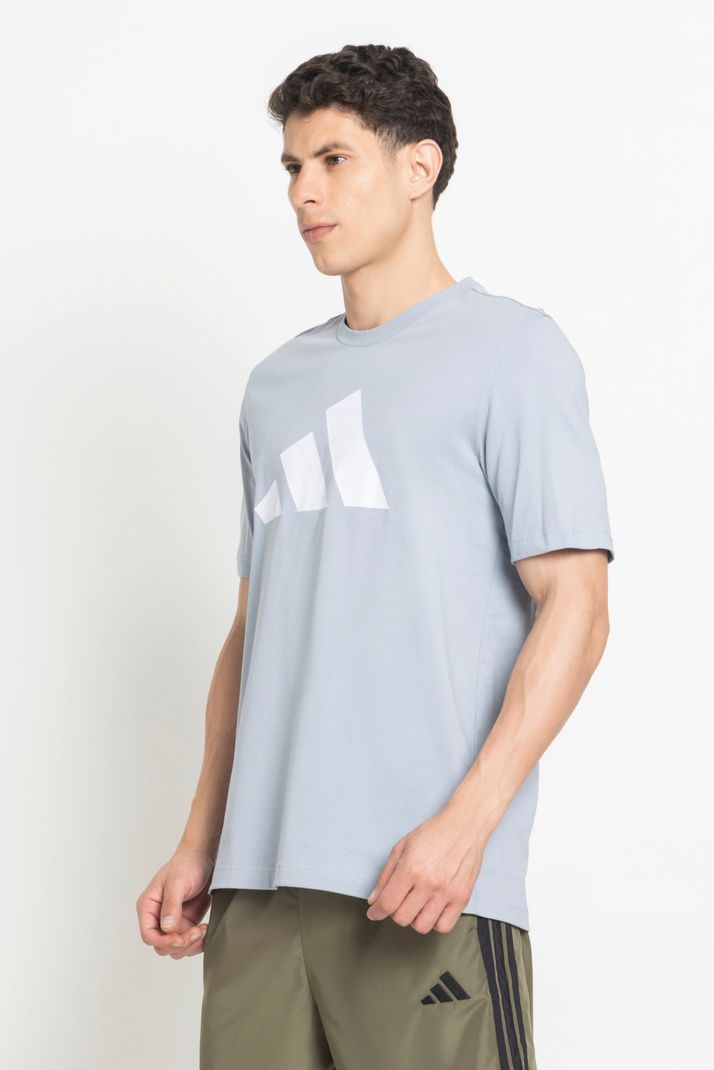adidas Men Grey Printed Cotton T-Shirt - Image 8