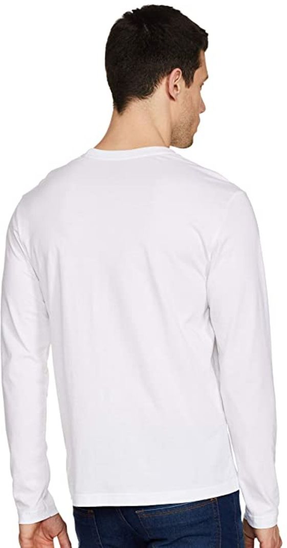 KASPY Men Solid Round Neck Polyester White T-Shirt - Image 7