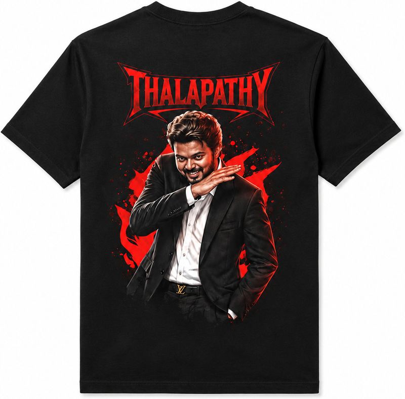 selfietex Men's Black Graphic Print Cotton T-Shirt - Image 7