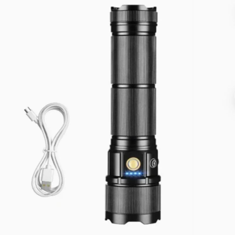 COBA Ultra Bright LED Flashlight â 300W Rechargeable, 7 Modes, 28,800mAh Power Bank, Torch (Black, 10 cm, Rechargeable) - Image 6