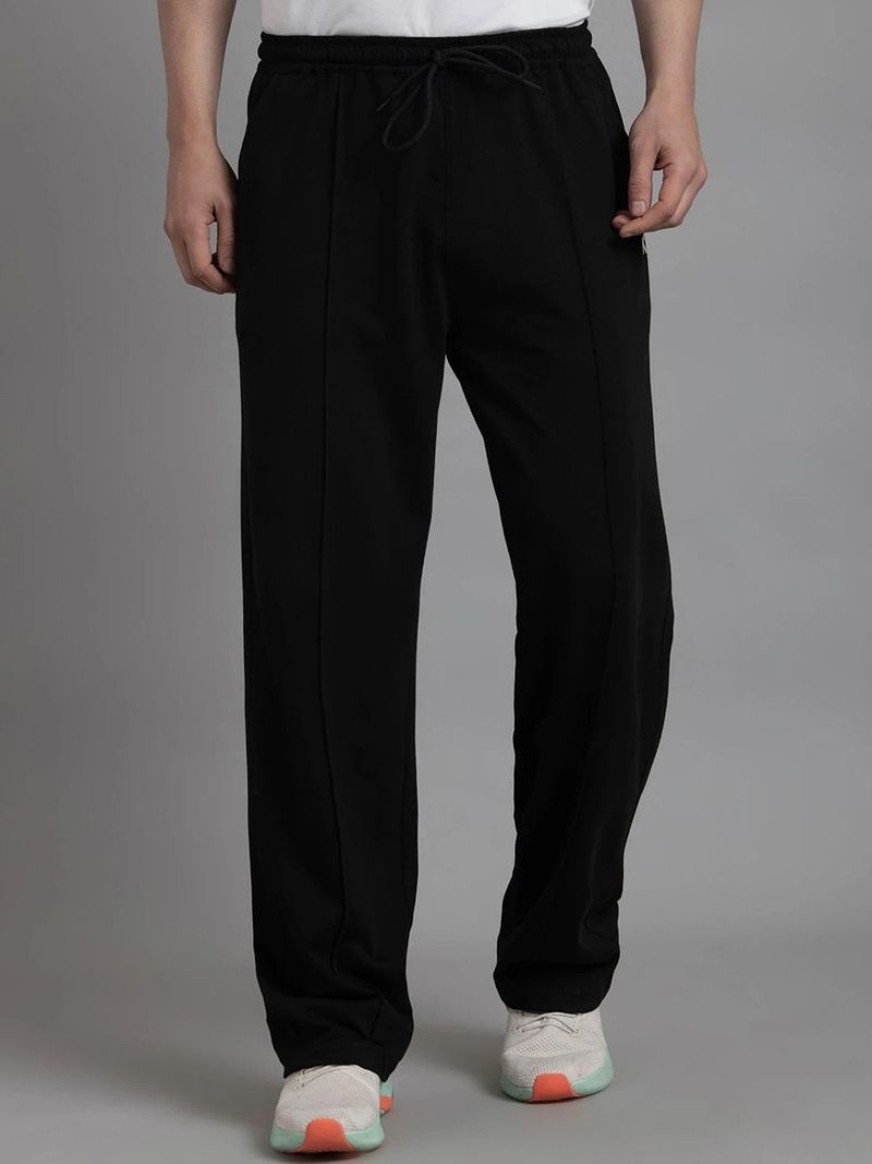 HRX by Hrithik Roshan HRX Men Solid Black Track Pants - Image 5