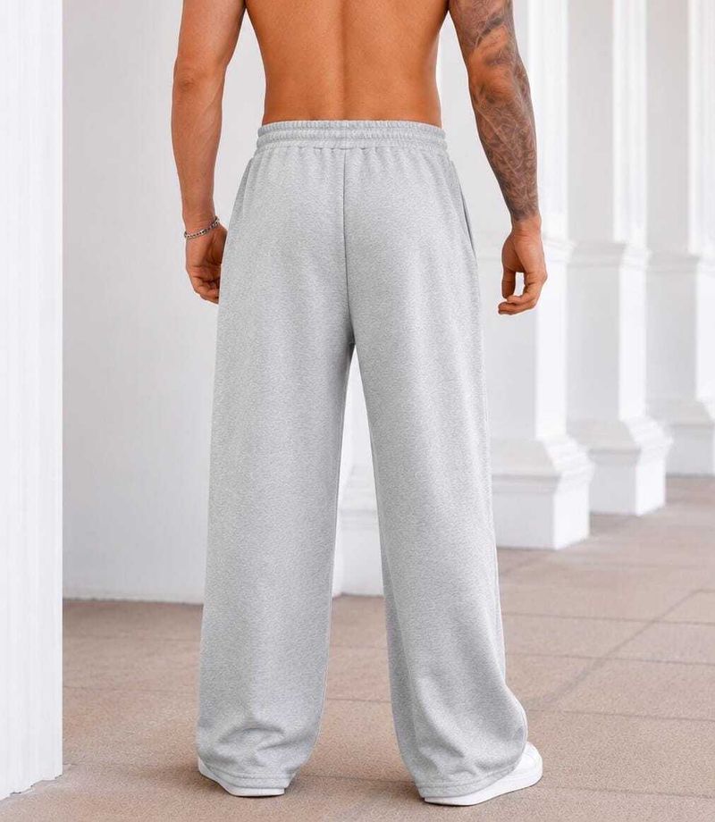 FLYcollection Men Solid Grey Track Pants - Image 5