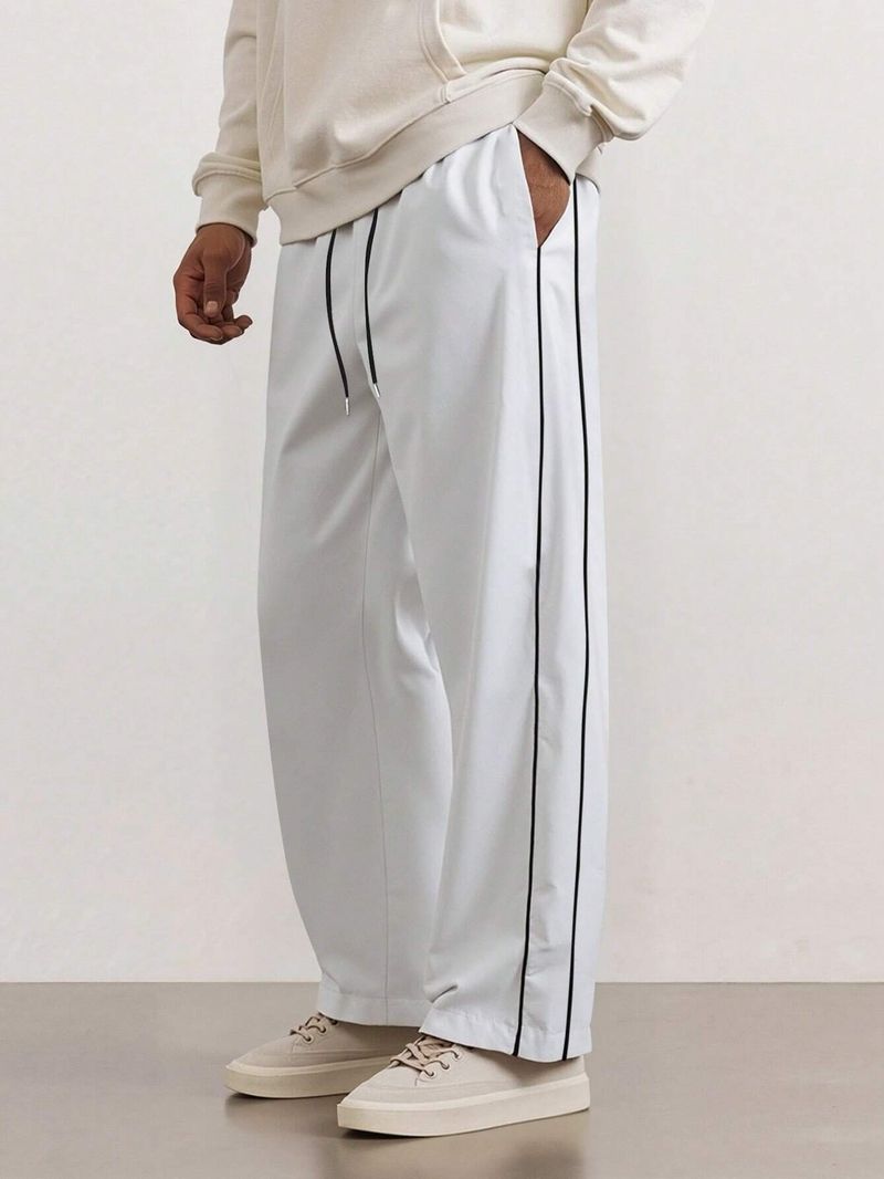 DL Fashion Men Self Design White Track Pants - Image 7