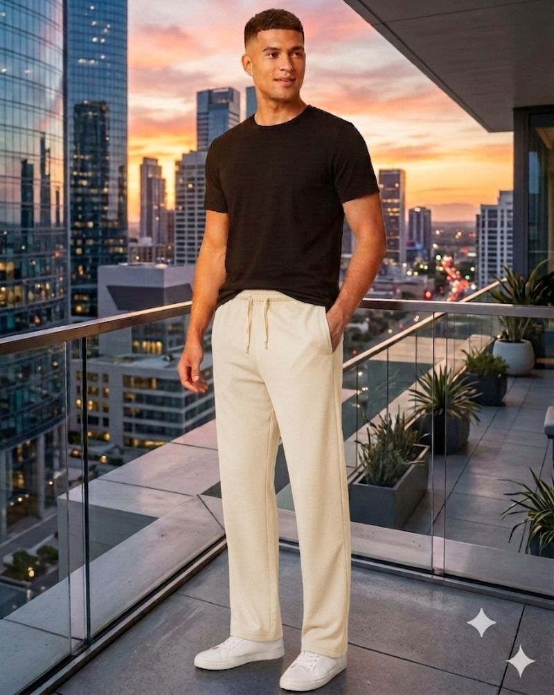 METRONAUT Loose Fit Men Beige Cotton Blend Trousers - Image 7