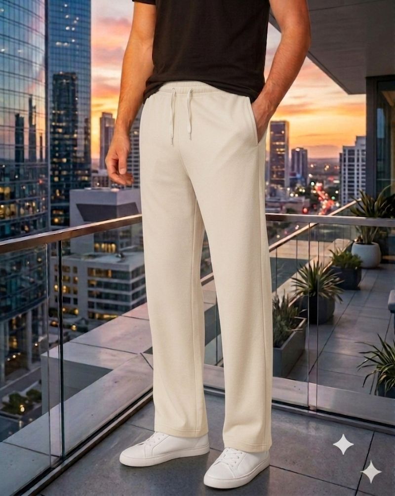 METRONAUT Loose Fit Men Beige Cotton Blend Trousers - Image 5