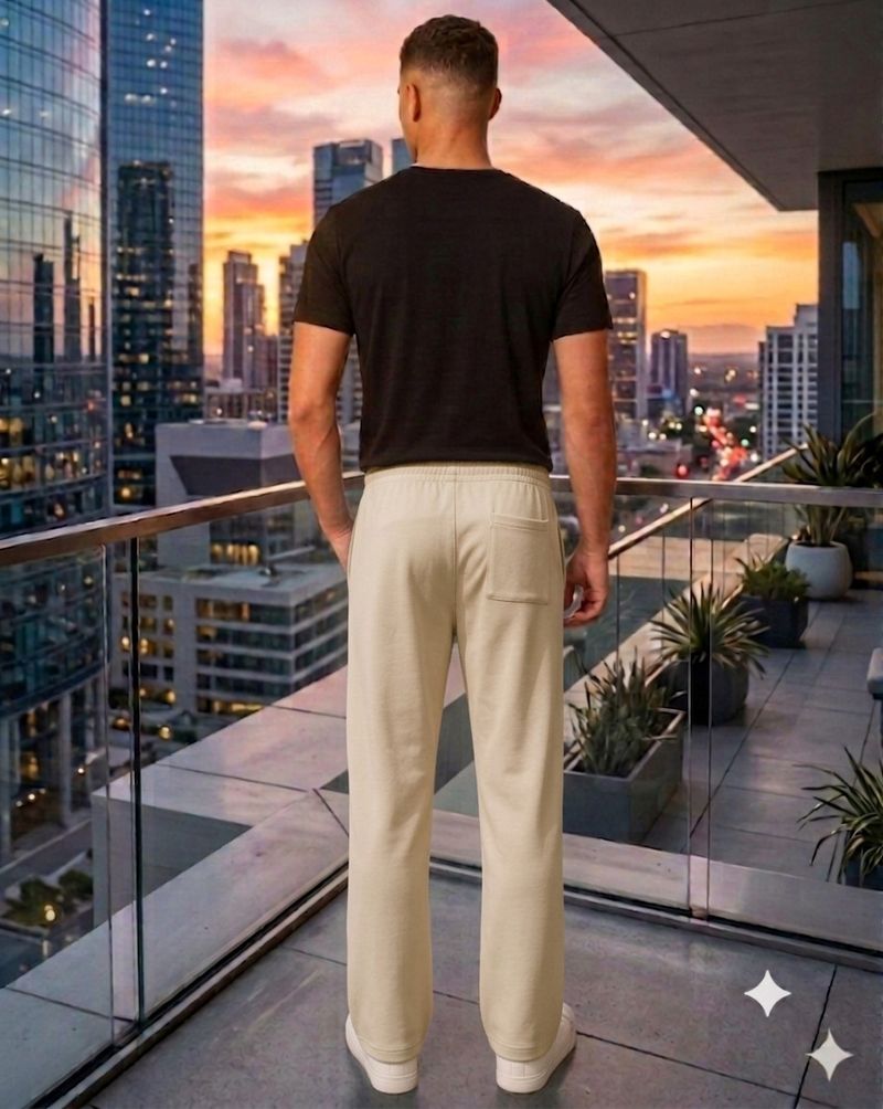 METRONAUT Loose Fit Men Beige Cotton Blend Trousers - Image 8