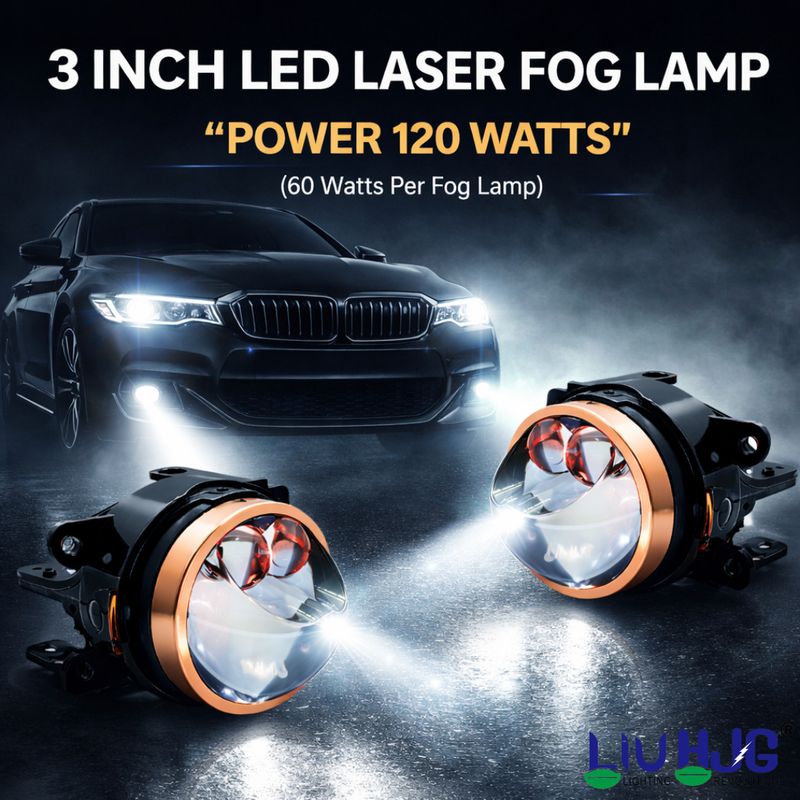 LIU HJG 3 Inch LED Projector Fog Lamp High Brightness & Heat Dissipation Fog Light Fog Lamp Car, Motorbike, Van, Truck LED (12 V, 120 W) (Universal For Bike, Universal For Car, Pack of 2) - Image 8