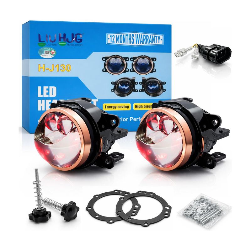 LIU HJG 3 Inch LED Projector Fog Lamp High Brightness & Heat Dissipation Fog Light Fog Lamp Car, Motorbike, Van, Truck LED (12 V, 120 W) (Universal For Bike, Universal For Car, Pack of 2) - Image 5