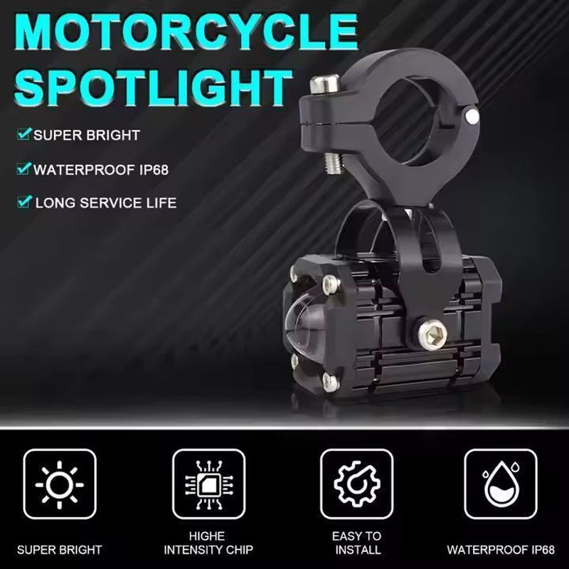 WESSER Universal Motorcycle LED Spotlight Headlight three color LED Lens Fog Lamp Motorbike, Car, Truck, Van LED (12 V, 20 W) (Universal For Bike, Pack of 2) - Image 7