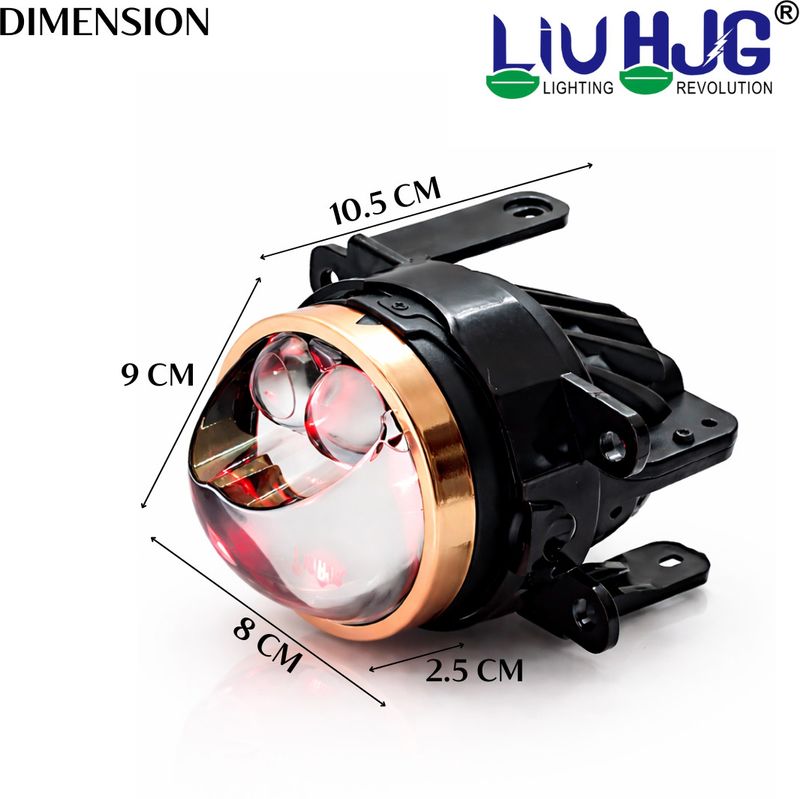 LIU HJG 3 Inch LED Projector Fog Lamp High Brightness & Heat Dissipation Fog Light Fog Lamp Car, Motorbike, Van, Truck LED (12 V, 120 W) (Universal For Bike, Universal For Car, Pack of 2) - Image 6
