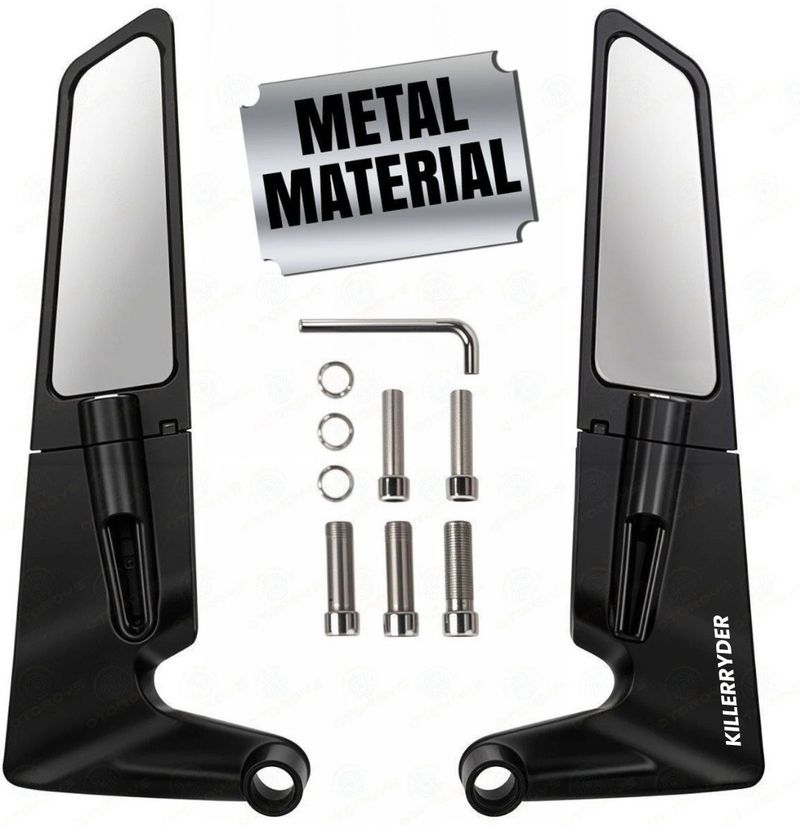 KILLERRYDER Manual Rear View Mirror For Royal Enfield Universal For Bike (Center) - Image 3