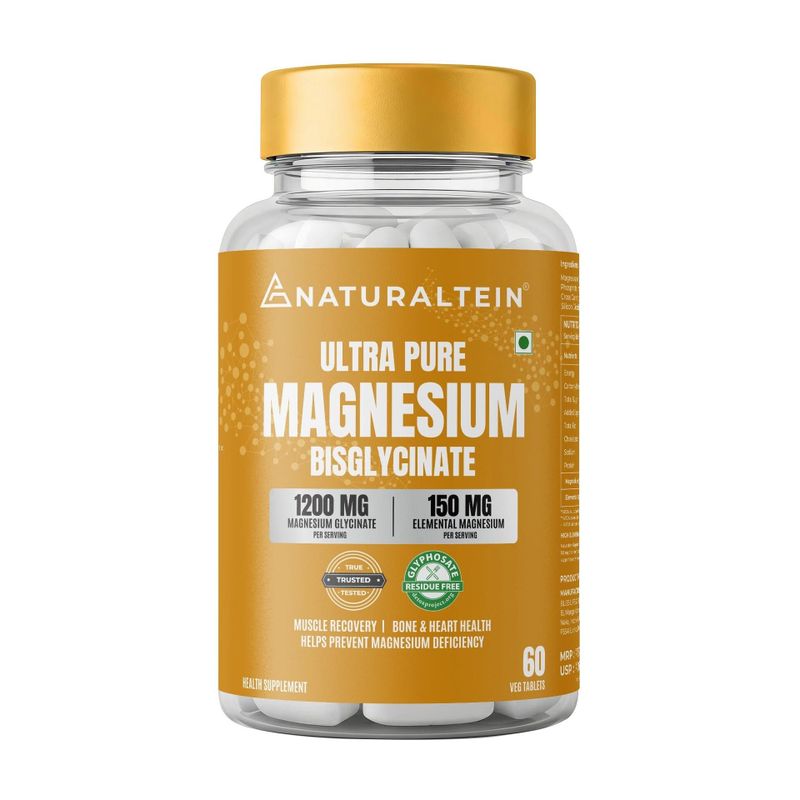 NATURALTEIN Magnesium Glycinate 1200mg 60 Tablets - Image 3