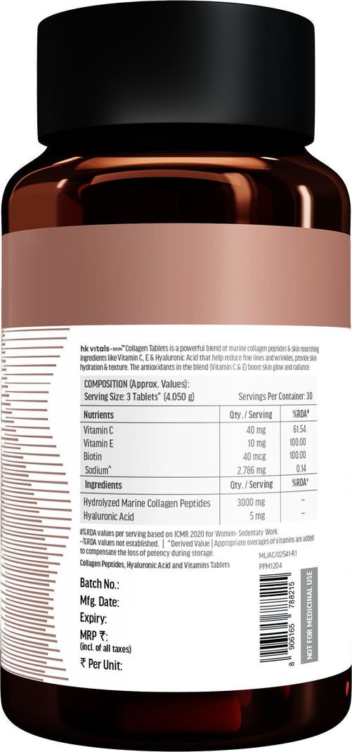 hk vitals Marine Collagen Peptides 3000mg with Vitamins C, E & Biotin - Image 7
